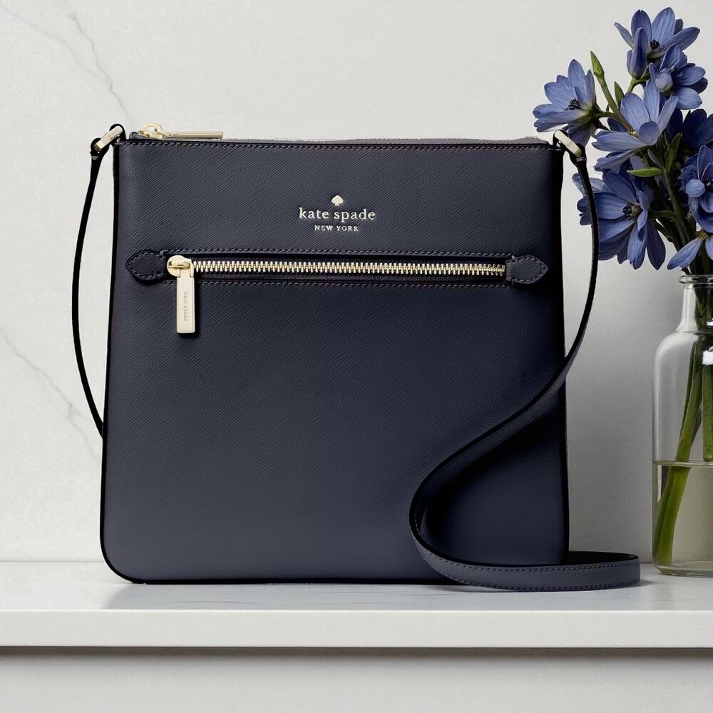 Kate Spade Sadie North South Crossbody in Blazer Blue Leather k7379